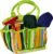 G & F 10012 JustForKids Kids Garden Tools Set with Tote hand rake shovel trowel