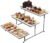 Gibson Home Gracious Dining Dinnerware, 3-Tier Rectangle Plate Set with Metal Stand, White
