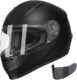 GLX GX11 Compact Motorcycle Helmet – Matte Black, Medium – Full Face w/ Tinted Visor, DOT Approved
