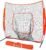GoSports 7 ft x 7 ft Baseball & Softball Nets – Red, Black, or PRO -Practice Hitting & Pitching Net with Bow Type Frame, Carry Bag and Strike Zone, Great for All Skill Levels