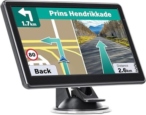GPS Navigator for Car Truck RV, 7 Inch GPS Navigation System, 2025 Map with Voice Guidance, Speed Alert, Red Light Warning, Custom Truck Routing, Free Lifetime Updates, Real-Time Directions