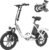 HOVERFLY H3 16″ Electric Bike, Max 28Miles Range(Pedal-Assist) Folding E-Bike with Removable Battery, Front Suspension and Commuter Electric Bicycle Adults
