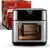 Instant Pot 10QT Air Fryer, 7-in-1 Functions with EvenCrisp Technology that Crisps, Broils, Bakes, Roasts, Dehydrates, Reheats & Rotisseries, Includes over 100 In-App Recipes, Stainless Steel