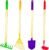 JustForKids Kids Garden Tool Set Toy, Rake, Spade, Hoe and Leaf Rake