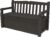 Keter Solana 70 Gallon Storage Bench Deck Box for Patio Furniture, Front Porch Decor and Outdoor Seating – Perfect to Store Garden Tools, Brown/Brown