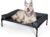 K&H Pet Products Bolster Dog Cot, Cooling Indoor Outdoor Elevated Cot Hammock Dog Bed with Removable Washable Bolsters, Washable Mesh Cover, Raised Metal Frame – Large 42 X 30in Charcoal