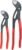 KNIPEX Tools – 2 Piece Cobra Pliers Set (87 01 180 & 87 01 250) (003120V01US), Red