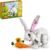LEGO Creator 3 in 1 White Rabbit Animal Toy Building Set, STEM Toy for Kids 8+