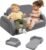 little dove 2-in-1 Convertible Kids Couch, Extra Wide Comfy Toddler Chair, Flip Out Toddler Couch, Foldable Kids Sofa Chairs, Kid Chairs with High Density Foam, Kid Sofa Bed for Boys & Girls 3+, Gray