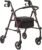 Medline Steel Rollator Walker with Seat, Burgundy, 350 lb. Weight Capacity, 6” Wheels, Foldable, Adjustable Handles, Rolling Walker for Seniors, Walker for Mobility Impaired