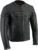 Milwaukee Leather LKM1725 Men’s Black Leather Sporty Crossover Scooter Motorcycle Jacket w/Reflective Piping