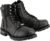 Milwaukee Leather Men’s Black Lace-Up Wide-Width Motorcycle Leather Boots with Side Zipper Entry MBM9000W