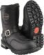 Milwaukee Leather Men’s Black Wide Width 9-inch Waterproof Engineer Leather Biker Boots with Reflective Piping MBM9071WP