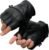 Milwaukee Leather SH462 Men’s Black Leather Gel Palm Fingerless Motorcycle Hand Gloves W/Soft and Stylish ‘Knuckle Pads’