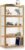 MoNiBloom 55″ Curio Display Cabinet with Doors, 4-Tier Bamboo Showcase Storage Cabinet Shelf Collectibles Toy Display Case for Living Room, Natural