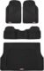 Motor Trend FlexTough Performance All Weather Rubber Car Mats with Cargo Liner – Full Set Front & Rear Floor Mats for Cars Truck SUV, Automotive Floor Mats (Black)