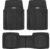Motor Trend FlexToughXL Floor Mats for Cars Full Set, All-Weather Rubber Automotive Floor Mats, Waterproof Heavy Duty Car Mats, Flexible Floor Liners for Car Truck Van SUV, Car Floor Mats (Black)