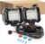 Nilight LED Light Bar 2PCS 60W 4 Inch Flood Spot Combo LED Work Light Pods Triple Row Work Driving Lamp with 12 ft Wiring Harness kit – 2 Leads
