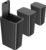 N. NETDOT 3 Pack 10 Liter Small Trash Can with lid, 2.6 Gallon,Garbage Can Slim Trash Bin Waste Basket for Bathroom,Kitchen,Bedroom,Living Room,Office,Laundry – Black