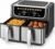 OLIXIS Dual Air Fryers with 2 Baskets 9.5 Quarts Large Airfryer 10-in-1
