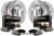 POWERSTOP KOE2742 Front and Rear Autospecialty Replacement Brake Kit Brake Rotors and Ceramic Brake Pads For 2009 2010 Acura TSX | 2008 2009 2010 Honda Accord EX EX-L