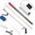 Rehabilitation Advantage 7 Piece Premium Hip or Knee Replacement Recovery Kit. 26-inch Reacher Grabber, Sock Aid, Shoehorn, Dressing Stick Aid, Bath Sponge, One Pair Black and White Elastic Shoelaces
