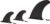 Retrospec Replacement Fins for Inflatable Stand up Paddle Board (Set of 3), Black