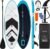 SereneLife 7’9″ Kids Inflatable Stand Up Paddle Board – SUP for Youth with Single-Action Pump, Adjustable Paddle & Backpack – 30” Wide Stable Design with Non-Slip EVA Deck Pad, Ages 5+, 200lb Capacity
