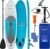 SereneLife Inflatable Stand Up Paddle Board with Premium SUP Accessories – Wide Stable Design with Non-Slip EVA Deck Pad for Adults and Youth of All Skill Levels, 350 lbs Capacity