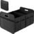 Simple Deluxe Car Trunk Organizer, 2 Compartments Collapsible Trunk Storage, Anti-slip Design, Made of Waterproof 600D Oxford Polyester, Suitable for SUV, Minivan, Truck, Standard Size, Black