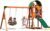 Sportspower Amelia Heavy Duty Wooden A-Frame Swing Set: Saucer + Adjustable Swing, 6ft Blow Molded