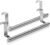 Stainless Steel Over Door Towel Rack Bar Holders for Universal Fit on Over Cabinet Cupboard Doors 2 Pack