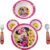 The First Years Disney Minnie Mouse Dinnerware Set – Toddler Plates and Toddler Utensils- 4 Piece Set
