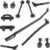 TRQ Front Steering & Suspension Kit Ball Joint Drag Link Sway Bar Stabilizer Link Tie Rod Tie Rod Adjusting Sleeve Compatible with 2000-2005 Ford Excursion 1999-2004 F-250 Super Duty F-350 Super Duty