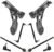 TRQ Front Steering & Suspension Kit Control Arm with Ball Joint Sway Bar Stabilizer Link Tie Rod Compatible with 2012-2020 Chevrolet Sonic