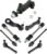 TRQ Front Steering & Suspension Kit Idler Arm Idler Arm Bracket Assembly Pitman Arm Sway Bar Stabilizer Link Tie Rod Compatible with Cadillac Chevrolet GMC