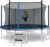 TruJump 12ft Trampoline with UV Resistant Safety Enclosure, ASTM Approved, Safe Padded Frame