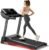 UMAY Fitness Home Folding Incline Treadmill with Pulse Sensors, 3.0 HP Quiet Brushless, 300 lbs Capacity (Black or Gray)