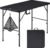 VECELO Folding Table 4 Foot with Mesh Bag, Indoor Outdoor Heavy-Duty Portable w/Handle,Fold-in-Half for Picnic, Party, Camping, Black