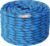 VEVOR 12.7mm Static Climbing Rope, 45.7M(150ft) Outdoor Rock Climbing Rope 30KN Breaking Tension, Fiber Rope with Steel Snap Hooks for Escape, Rappelling, Fire Rescue, Blue