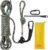 VEVOR Tree Stand Safety Rope, Treestand Lifeline Rope 30KN Breaking Tension, 0.6” Hunting Safety Line with Prusik Knot, 2pcs Carabiner and Silencer, for Treestrap and Climbing