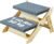 VEVOR Wood Pet Stairs/Pet Steps, 2-in-1 Foldable Wooden Dog Stair for Beds, Sofa and Cars, Dog Stairs & Ramp with 2 Steps for Small Medium Large Pet, up to 110 lbs